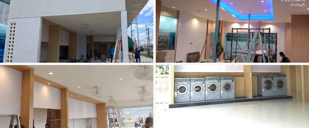 ลำดับงานโครงสร้างจนถึงติดตั้งเครื่อง
